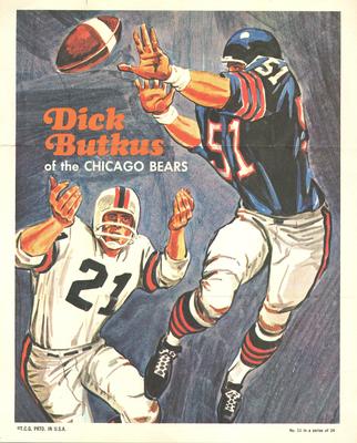 1970 Topps - Posters #11 Dick Butkus Front