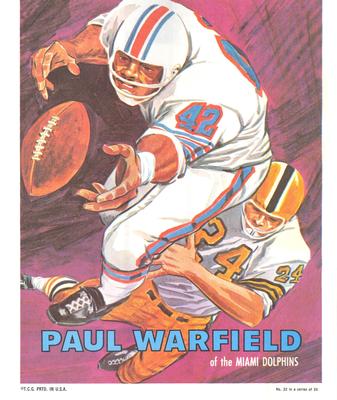 1970 Topps - Posters #22 Paul Warfield Front