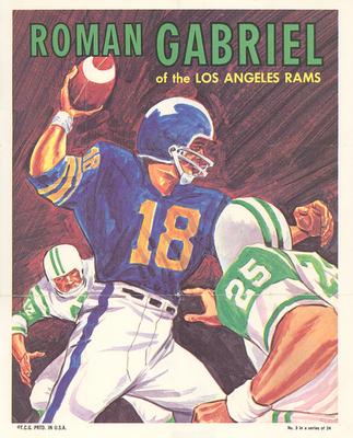 1970 Topps - Posters #3 Roman Gabriel Front