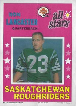 1971 O-Pee-Chee CFL - Posters #7 Ron Lancaster Front