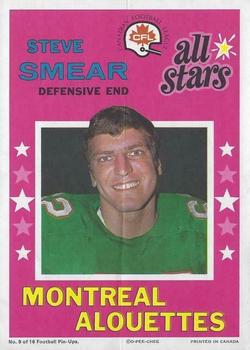1971 O-Pee-Chee CFL - Posters #9 Steve Smear Front