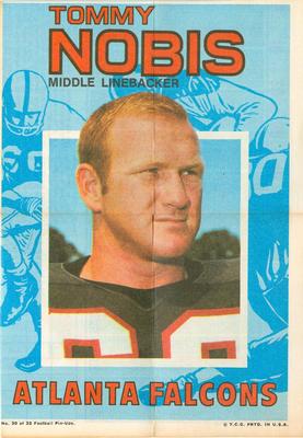 1971 Topps - Posters #30 Tommy Nobis Front