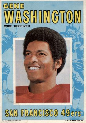 1971 Topps - Posters #1 Gene Washington Front