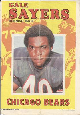 1971 Topps - Posters #12 Gale Sayers Front
