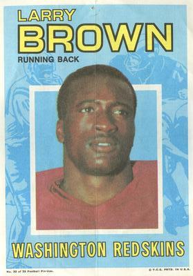 1971 Topps - Posters #32 Larry Brown Front