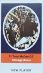 1972 Sunoco Stamps Update #NNO Tony McGee Front