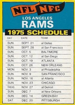 1975 Topps - Team Checklists #NNO Los Angeles Rams Front