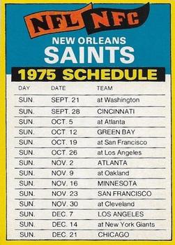 1975 Topps - Team Checklists #NNO New Orleans Saints Front