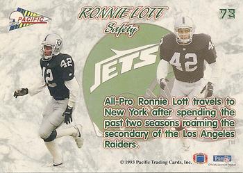 1993 Pacific Prisms #73 Ronnie Lott Back
