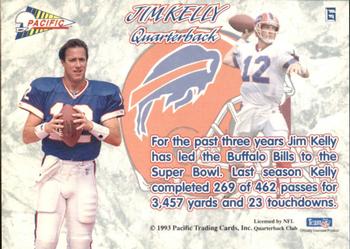 1993 Pacific Prisms #6 Jim Kelly Back