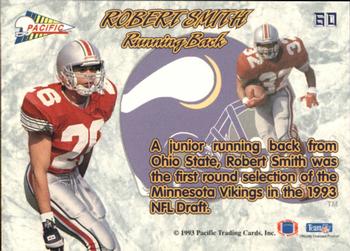 1993 Pacific Prisms #60 Robert Smith Back