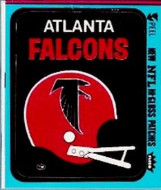 1977 Fleer Team Action - Stickers (Hi-Gloss Patches) #NNO Atlanta Falcons Helmet Front