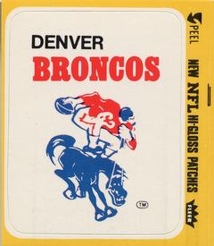 1977 Fleer Team Action - Stickers (Hi-Gloss Patches) #NNO Denver Broncos Logo Front