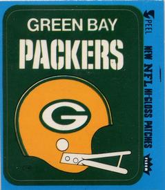 1977 Fleer Team Action - Stickers (Hi-Gloss Patches) #NNO Green Bay Packers Helmet Front