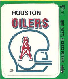 1977 Fleer Team Action - Stickers (Hi-Gloss Patches) #NNO Houston Oilers Logo Front