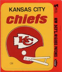 1977 Fleer Team Action - Stickers (Hi-Gloss Patches) #NNO Kansas City Chiefs Helmet Front