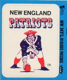 1977 Fleer Team Action - Stickers (Hi-Gloss Patches) #NNO New England Patriots Logo Front