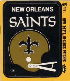 1977 Fleer Team Action - Stickers (Hi-Gloss Patches) #NNO New Orleans Saints Helmet Front