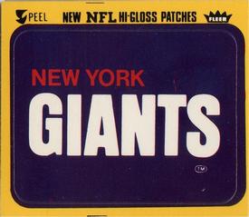 1977 Fleer Team Action - Stickers (Hi-Gloss Patches) #NNO New York Giants Logo Front