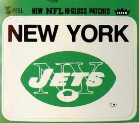 1977 Fleer Team Action - Stickers (Hi-Gloss Patches) #NNO New York Jets Logo  Front