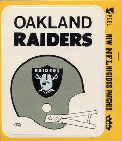 1977 Fleer Team Action - Stickers (Hi-Gloss Patches) #NNO Oakland Raiders Helmet Front