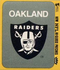 1977 Fleer Team Action - Stickers (Hi-Gloss Patches) #NNO Oakland Raiders Logo Front