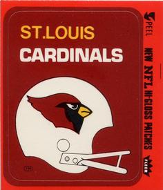 1977 Fleer Team Action - Stickers (Hi-Gloss Patches) #NNO St. Louis Cardinals Helmet Front