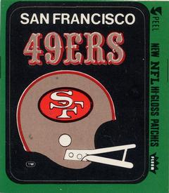 1977 Fleer Team Action - Stickers (Hi-Gloss Patches) #NNO San Francisco 49ers Helmet Front