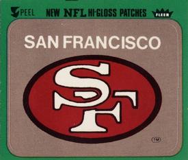 1977 Fleer Team Action - Stickers (Hi-Gloss Patches) #NNO San Francisco 49ers Logo Front