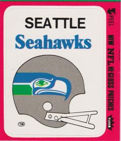 1977 Fleer Team Action - Stickers (Hi-Gloss Patches) #NNO Seattle Seahawks Helmet Front