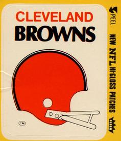 1978 Fleer Team Action - Stickers (Hi-Gloss Patches) #NNO Cleveland Browns Helmet Front