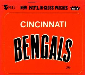 1978 Fleer Team Action - Stickers (Hi-Gloss Patches) #NNO Cincinnati Bengals Logo Front