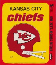 1978 Fleer Team Action - Stickers (Hi-Gloss Patches) #NNO Kansas City Chiefs Helmet Front