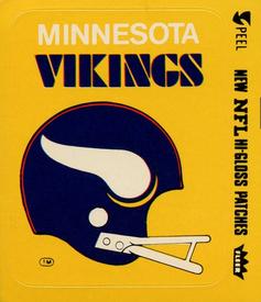 1978 Fleer Team Action - Stickers (Hi-Gloss Patches) #NNO Minnesota Vikings Helmet Front