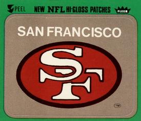 1978 Fleer Team Action - Stickers (Hi-Gloss Patches) #NNO San Francisco 49ers Logo Front