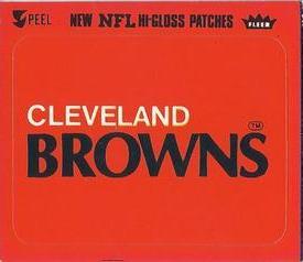 1978 Fleer Team Action - Stickers (Hi-Gloss Patches) #NNO Cleveland Browns Logo Front