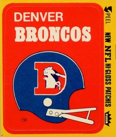 1978 Fleer Team Action - Stickers (Hi-Gloss Patches) #NNO Denver Broncos Helmet Front