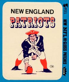 1978 Fleer Team Action - Stickers (Hi-Gloss Patches) #NNO New England Patriots Logo Front