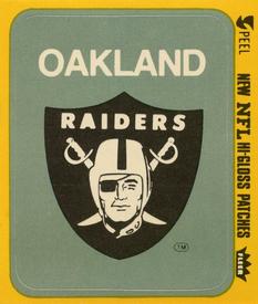 1978 Fleer Team Action - Stickers (Hi-Gloss Patches) #NNO Oakland Raiders Logo Front