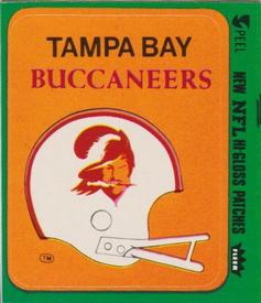 1978 Fleer Team Action - Stickers (Hi-Gloss Patches) #NNO Tampa Bay Buccaneers Helmet Front