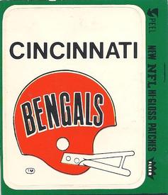1978 Fleer Team Action - Stickers (Hi-Gloss Patches) #NNO Cincinnati Bengals Helmet Front