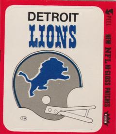 1978 Fleer Team Action - Stickers (Hi-Gloss Patches) #NNO Detroit Lions Helmet Front