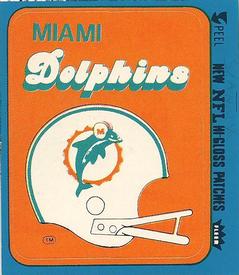 1978 Fleer Team Action - Stickers (Hi-Gloss Patches) #NNO Miami Dolphins Helmet Front