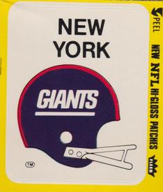 1978 Fleer Team Action - Stickers (Hi-Gloss Patches) #NNO New York Giants Helmet Front