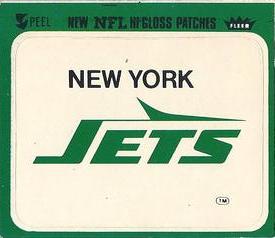 1978 Fleer Team Action - Stickers (Hi-Gloss Patches) #NNO New York Jets Logo Front