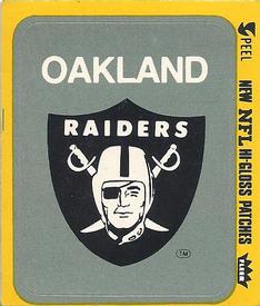 1978 Fleer Team Action - Stickers (Hi-Gloss Patches) #NNO Oakland Raiders Logo Front
