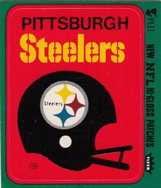 1978 Fleer Team Action - Stickers (Hi-Gloss Patches) #NNO Pittsburgh Steelers Helmet Front
