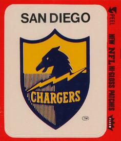 1978 Fleer Team Action - Stickers (Hi-Gloss Patches) #NNO San Diego Chargers Logo Front