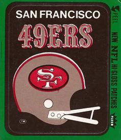 1978 Fleer Team Action - Stickers (Hi-Gloss Patches) #NNO San Francisco 49ers Helmet Front