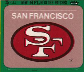 1978 Fleer Team Action - Stickers (Hi-Gloss Patches) #NNO San Francisco 49ers Logo Front